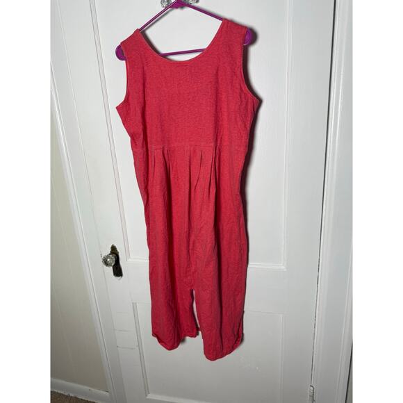 Vintage Y2K Tropical Escape Coral Red Midi Tank Fish Coastal Beach Dress MED - Picture 5 of 8